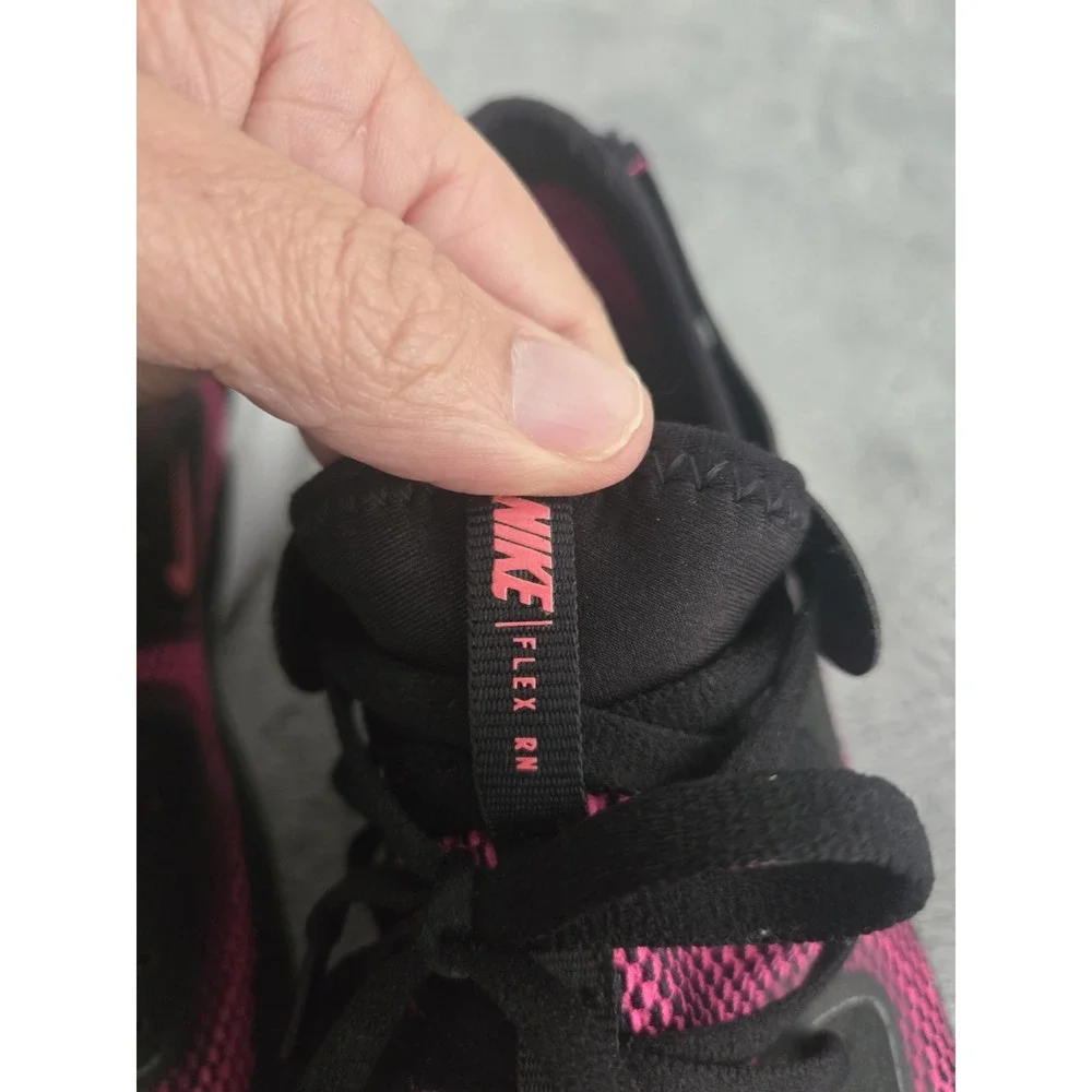 Nike Flex 2019 RN Running Athletic Shoes Women Size 8 Fushia Pink Black